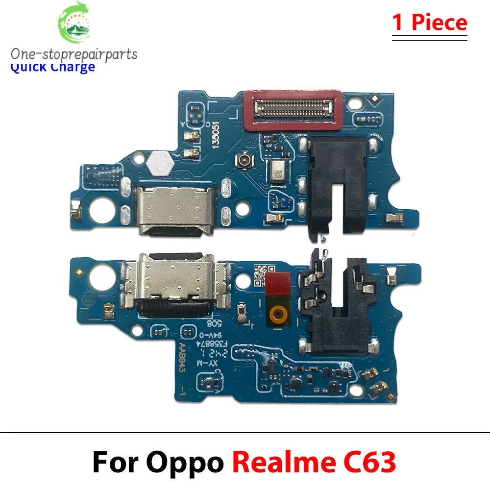 10Pcs, USB Charge Connector Charging Board Port Flex Cable For OPPO Realme C31 C25 C35 C55 C65 C51 C61 C71 C53 C63 C73 C67 4G 5G Realme phone repair parts