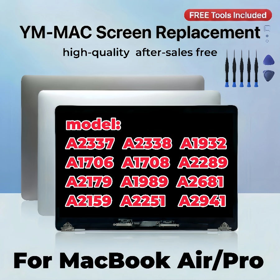 New LCD For Macbook A2337 A2338 A1706 A2179 A1932 A1989 A1708 A2251 A2681 A2289 A2159 A2141 Retina LCD Screen Display Assembly Macbook laptop repair parts