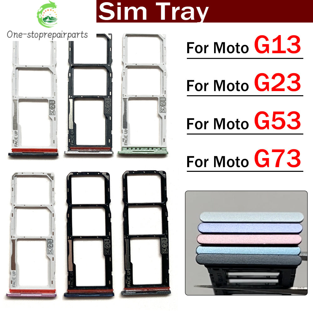 Micro Nano SIM Card Holder Tray Slot Holder Adapter Socket For Motorola Moto G13 G23 G53 G73 G84 Motorola phone repair parts