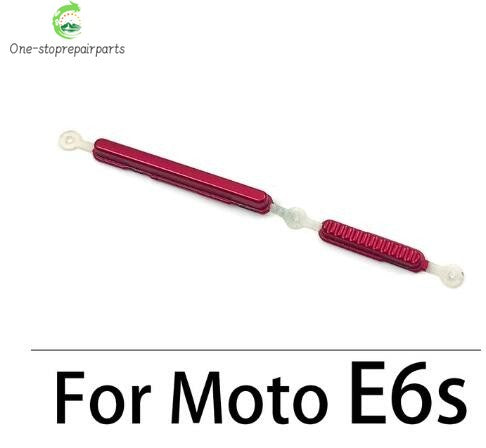 10Pcs, New For Motorola Moto E5 E6 E6s Plus E7 Power SIde Volume Button + Power ON / OFF Buttton Key Set Replacement Parts Motorola phone repair parts