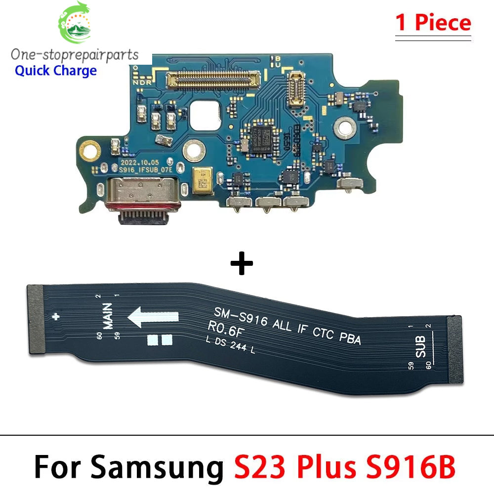New USB Charger Charging Dock Port Connector Main Board Flex Cable For Samsung S22 S23 Plus Ultra 5G S901 S906 S908 S911 S916 Samsung phone repair parts
