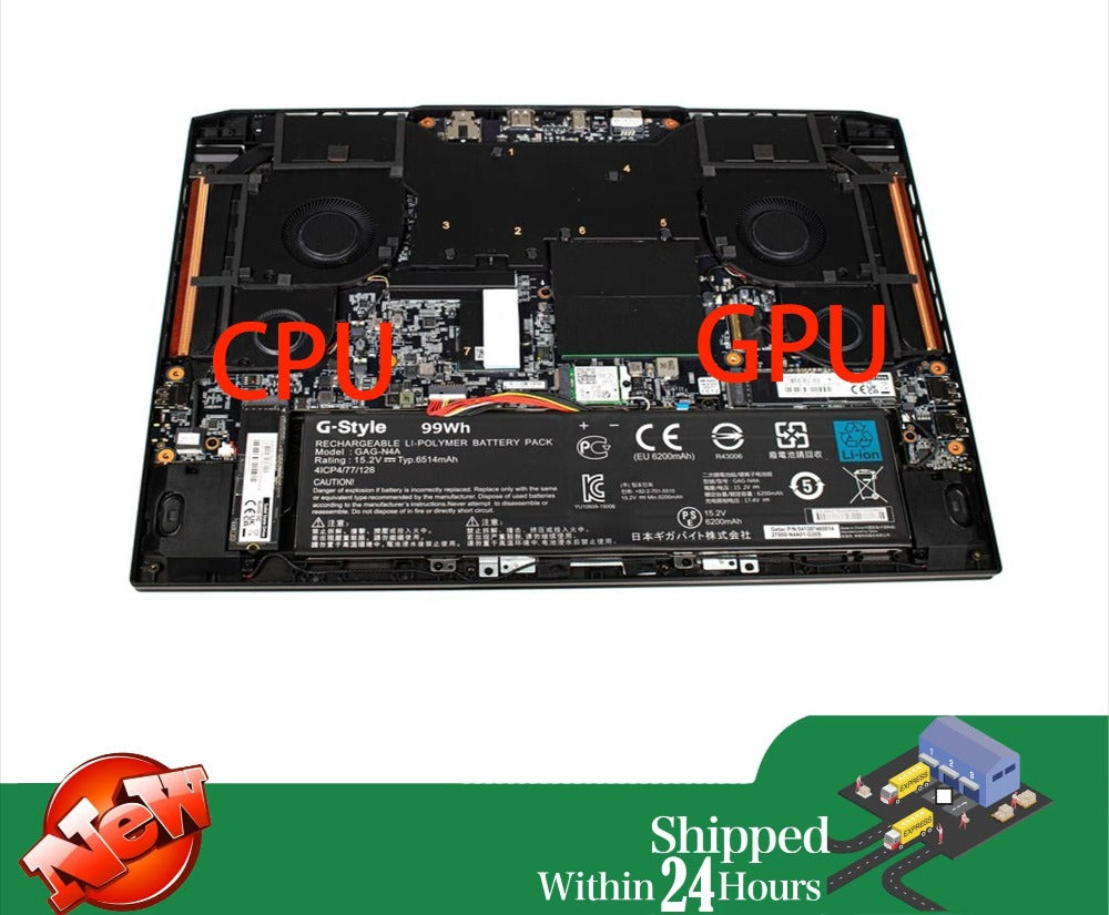 Laptop CPU GPU Cooling Fan DC12V 0.6A 4-Pin for Gigabyte Aorus 17X AZF RTX 4090 Gigabyte laptop repair parts