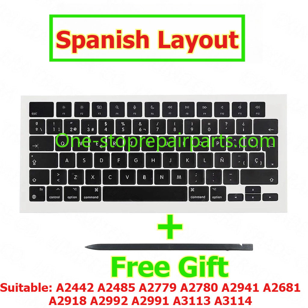 Keycap Key Cap keycaps A2442 A2485 A2779 A2780 A2941 A2681 A2918 A2992 A2991 A3113 A3114 for Macbook 14" 16 13 keyboard repair