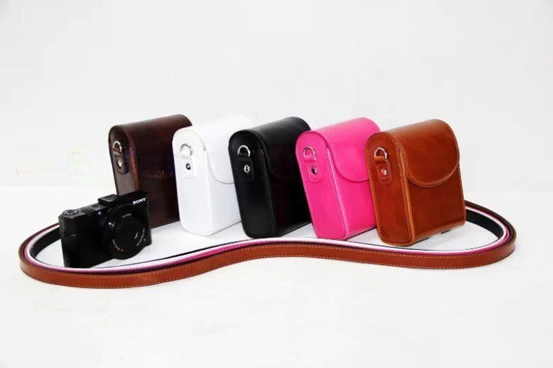 Card machine digital camera bag for Canon Sony Nikon Samsung Panasonic Fuji Olympus leather case Digital camera accessories