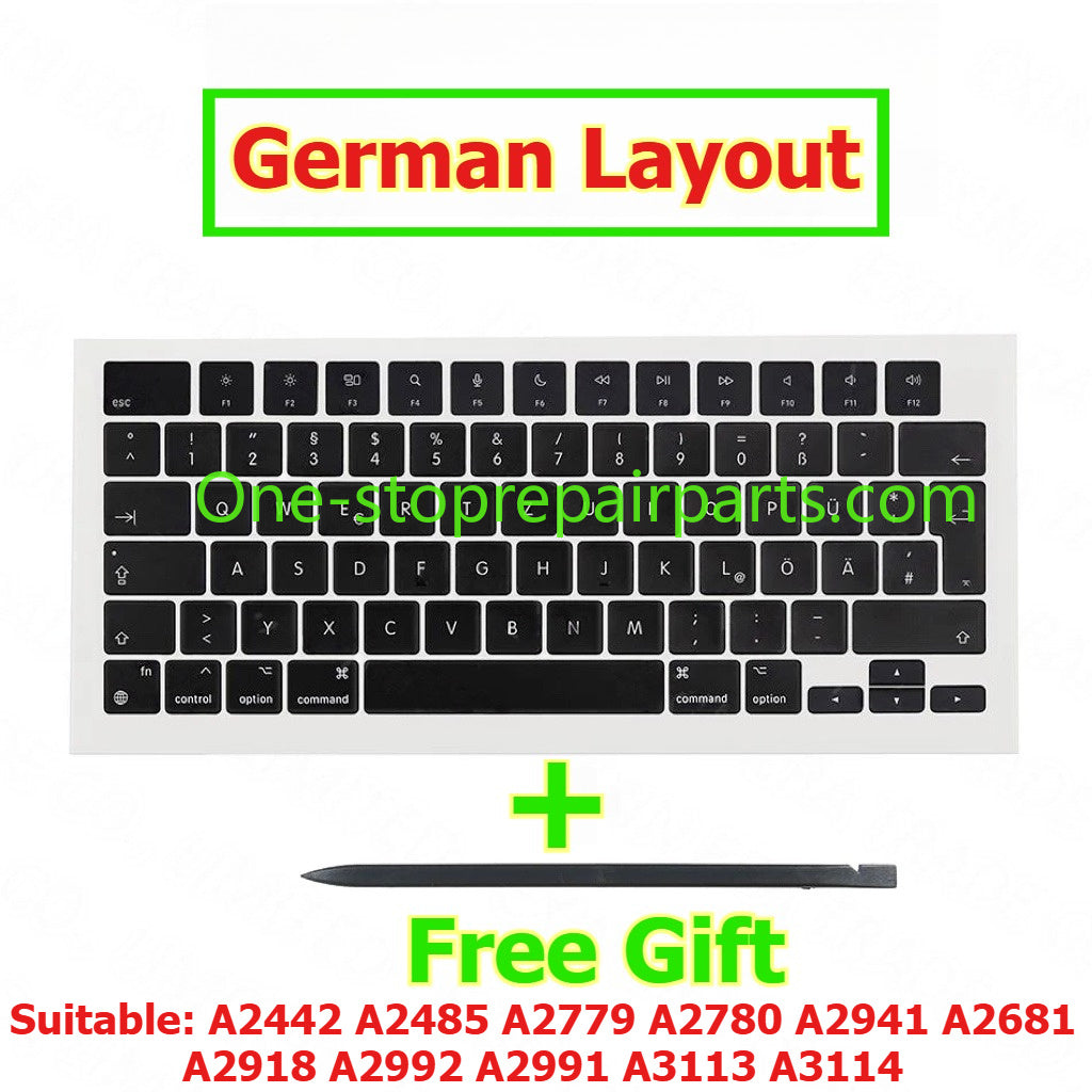 Keycap Key Cap keycaps A2442 A2485 A2779 A2780 A2941 A2681 A2918 A2992 A2991 A3113 A3114 for Macbook 14" 16 13 keyboard repair