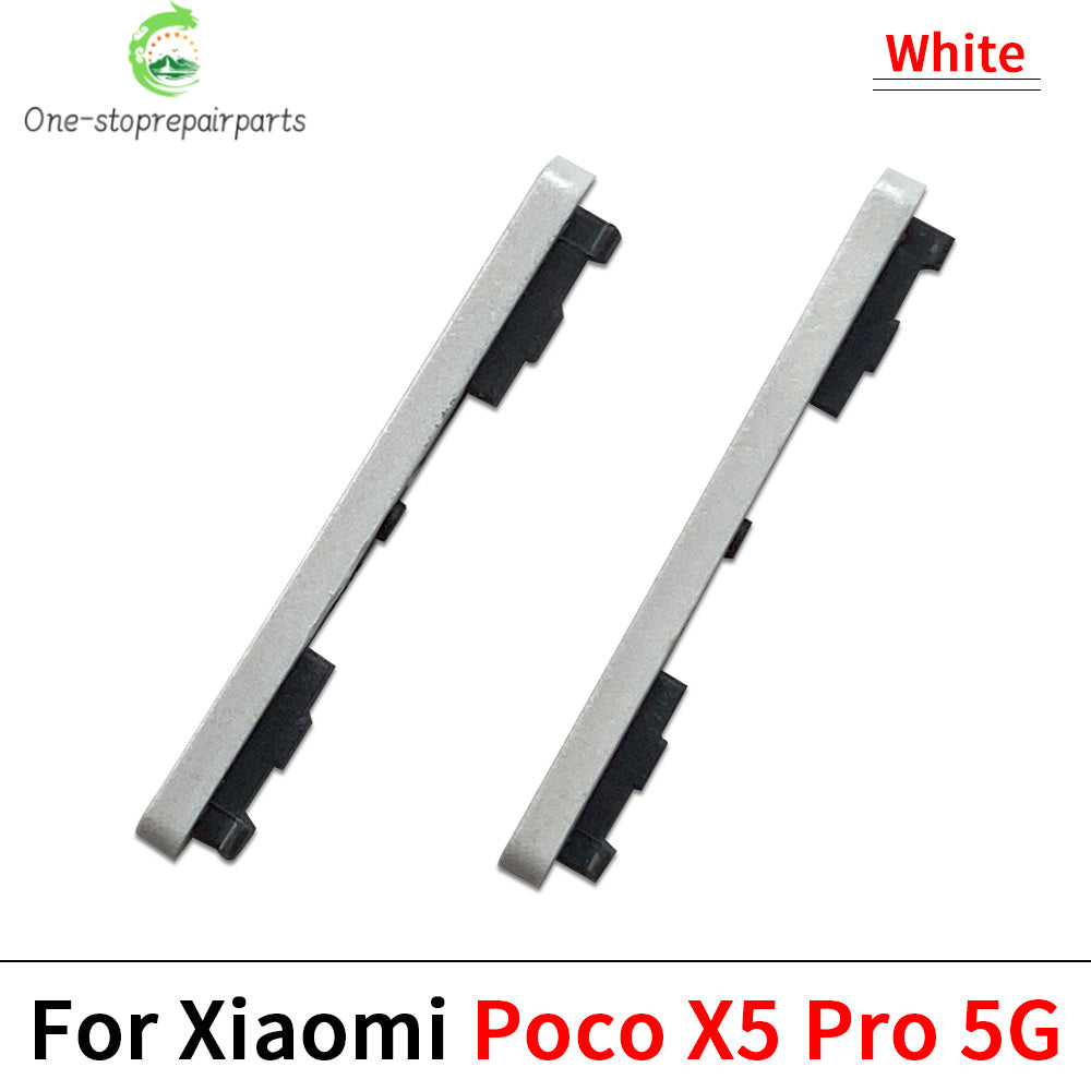 10Pcs/Lot, Side Keys Key Power and Volume Buttons For Xiaomi Poco X4 X5 X6 Pro 5G Replacement Parts  Xiaomi  Xiao mi phone repair parts