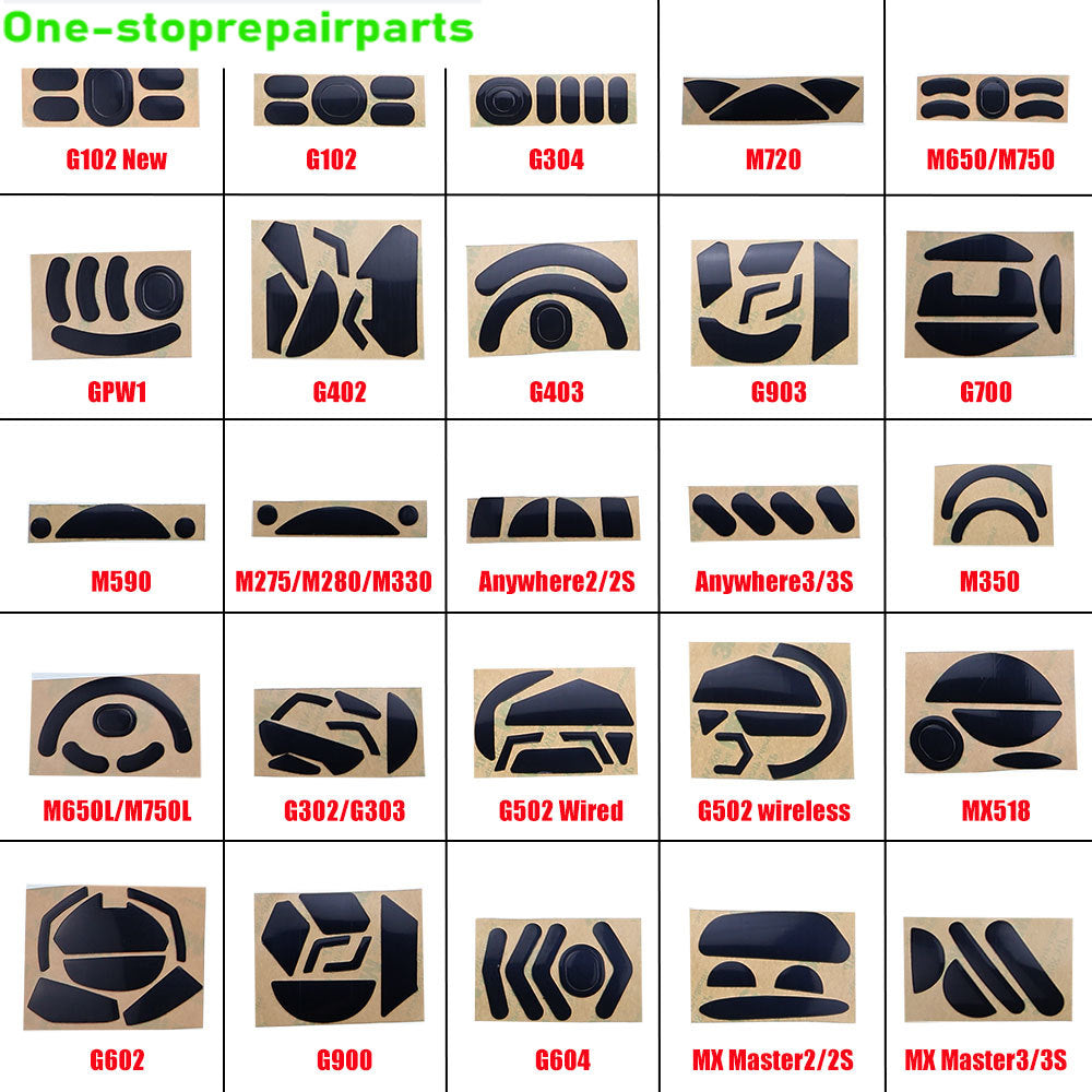1set For Logitech Mouse Foot Pad Non-slip Sticker G102 G302 G304 G402 G403 G502 G903 Mx Master 2 2s 3 3S Mouse Feet Skates Pads Game console repair parts