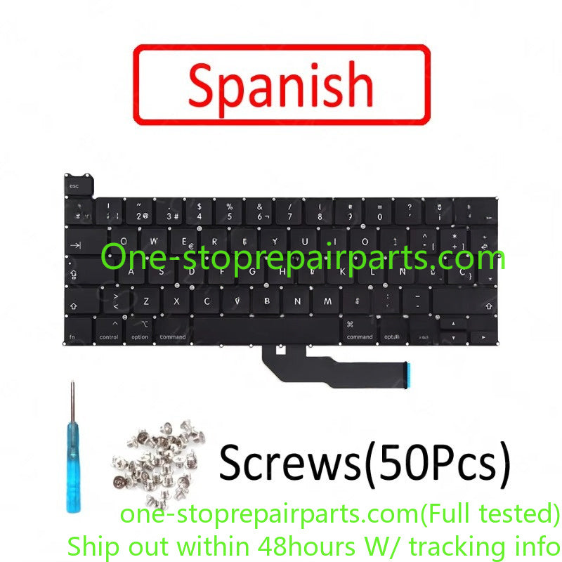 A2251 Keyboard UK US English FR French Russian Spanish German Italian Danish for MacBook Pro Retina 13" A2251 EMC 3348