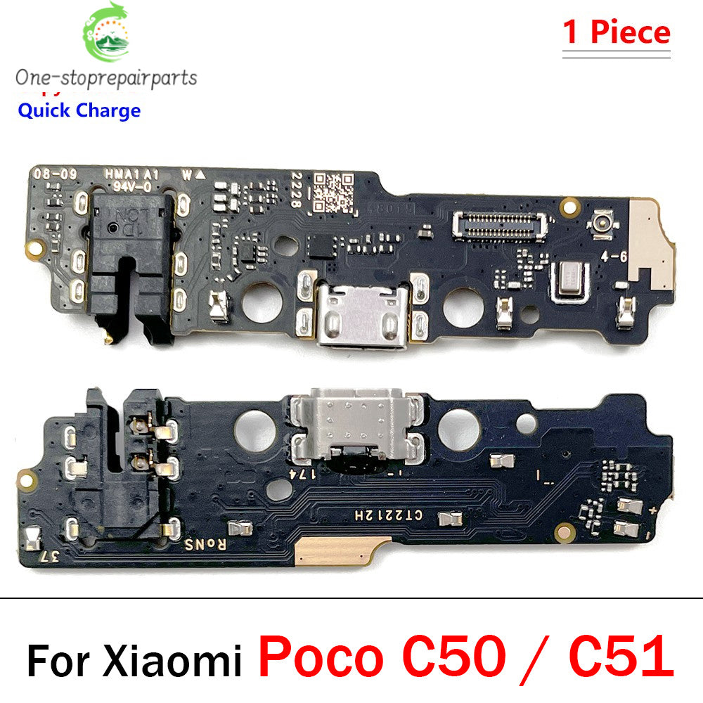 Dock Connector Micro USB Charger Charging Port Flex Cable Microphone Board For Xiaomi Poco C40 C50 C51 C61 C71 C55 C65 C75 C85  Xiaomi  Xiao mi phone repair parts