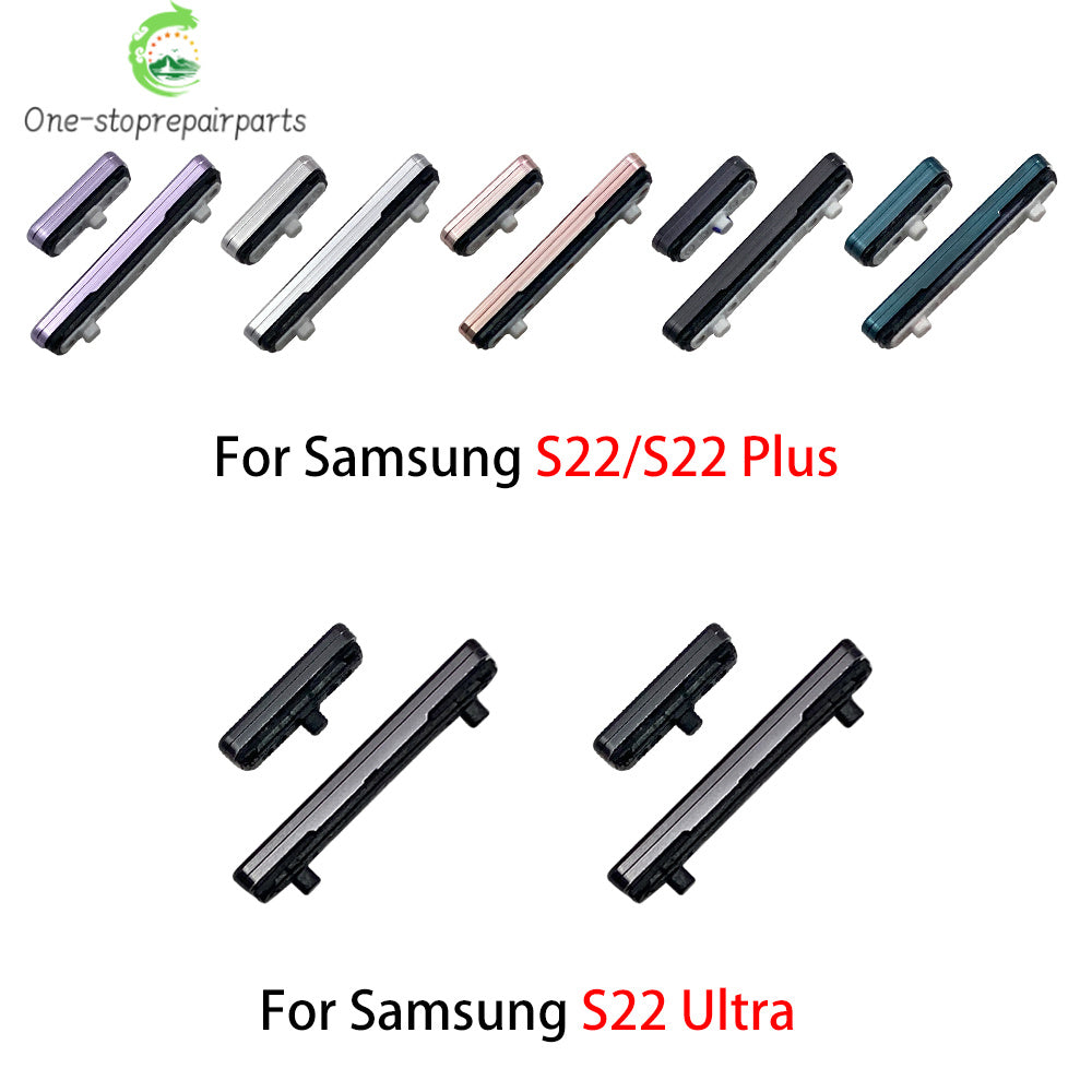 New For Samsung S22 S23 S24 Plus Ultra 5G Power Button + Volume Side Button Key Replacement Parts Samsung phone repair parts