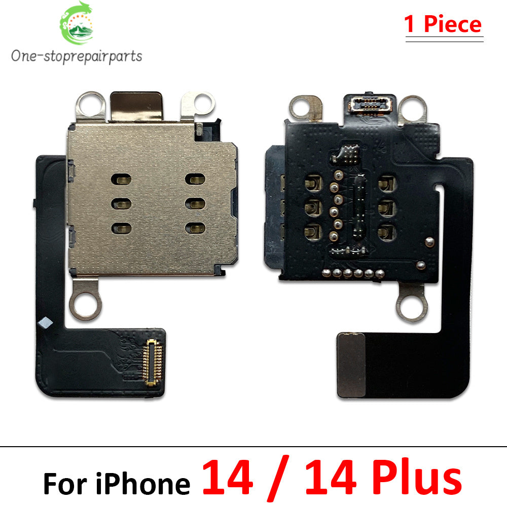 SIM Card Tray Socket Slot Adapter Connector Reader Flex Cable Dual SIM Card For iPhone 11 12 13 14 15 Pro Max Plus Mini iPhone phone repair parts