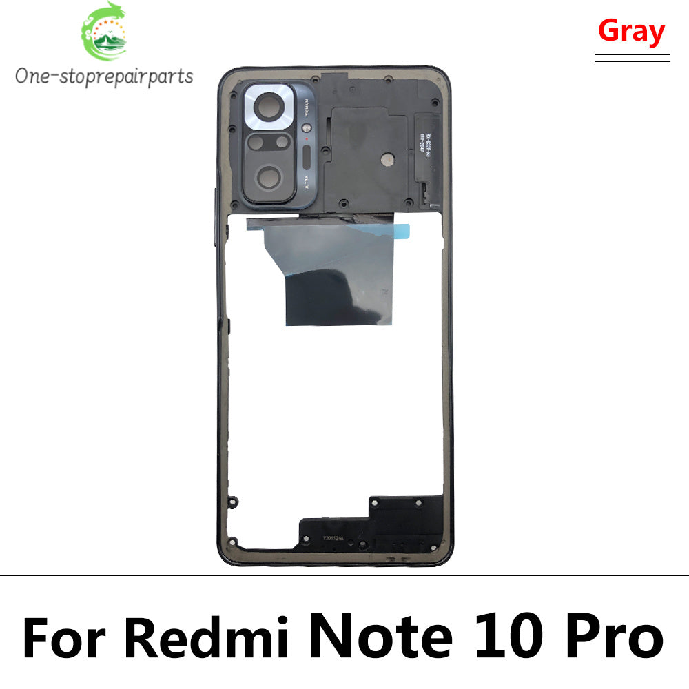 New Back Rear Camera Glass Lens With Circle Cover Frame For Redmi Note 10 Note10 Pro 10S With Adhensive Redmi phone repair parts