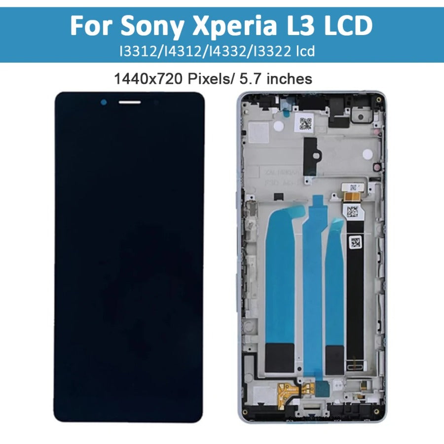 5.7" Original lcd For Sony Xperia L3 LCD Display WithFrame Touch Screen Digitizer For Sony L3312 I4312 I4332 I3322 LCD Sony phone repair parts