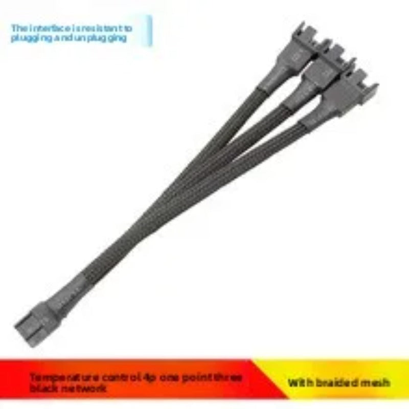 4Pin Temperature Control PWM cooling fan Splitter 1 To 1/2/3/4 Extension Cable PC Computer Extension Cable Splitter HUB cable
