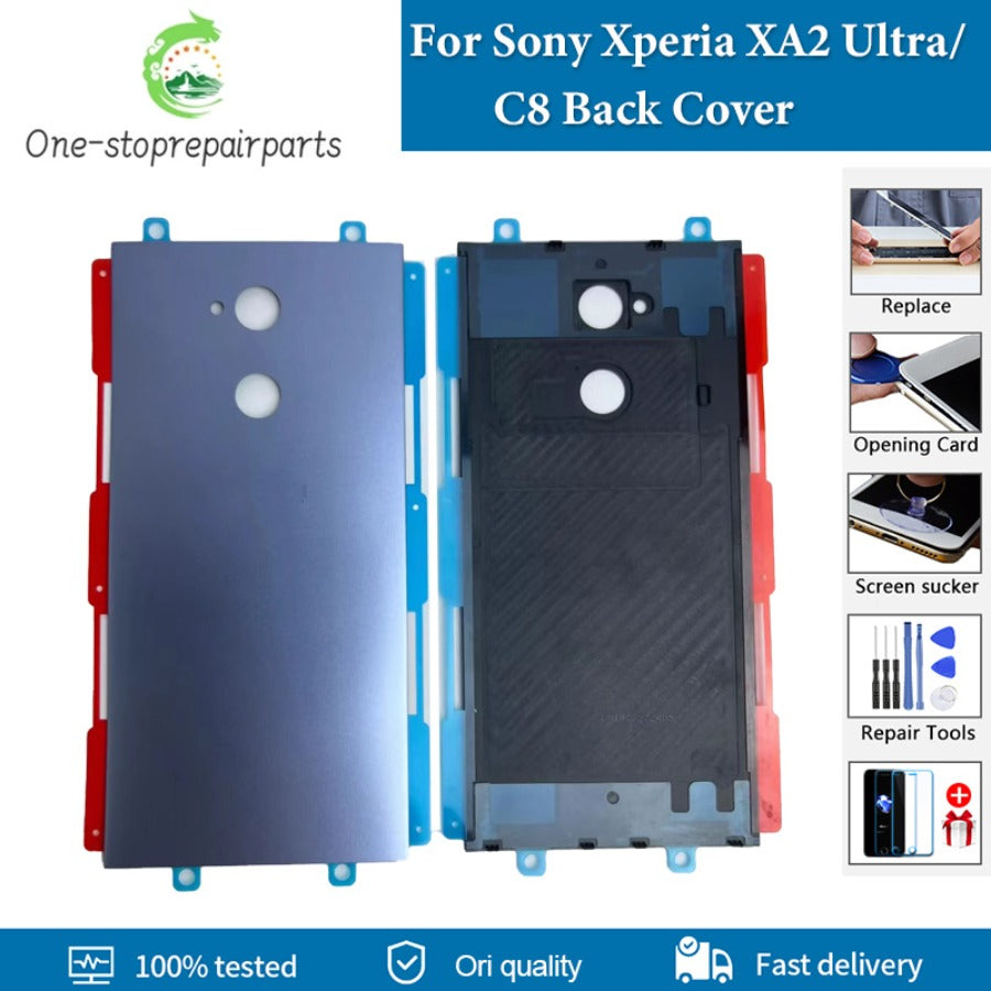 High Quality Back Battery Cover For Sony Xperia C8 XA2 Ultra Back Housing Case Rear Door For Sony XA2 Ultra Back Cover Replace Sony phone repair parts