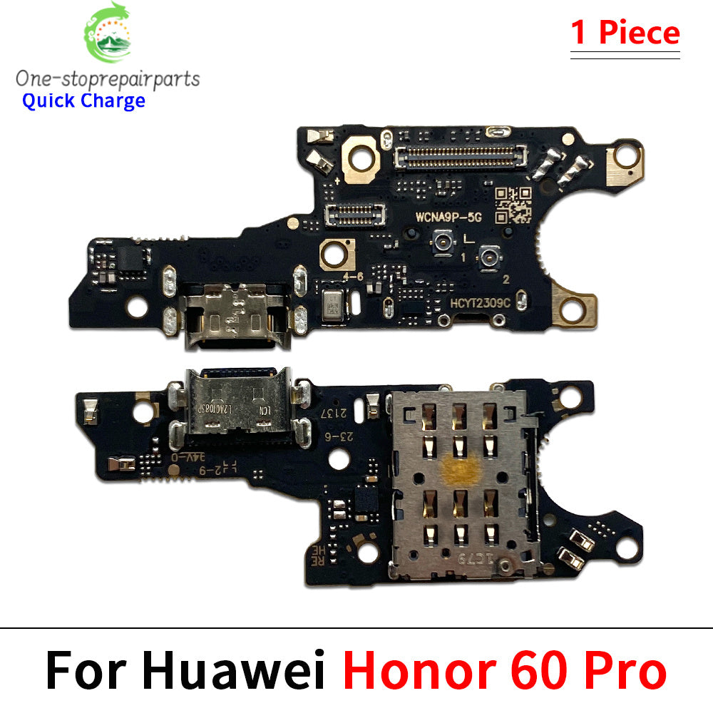 10Pcs, USB Charging Port Dock Charger Plug Connector Board Flex Cable For Huawei Honor 60 70 80 90 Pro Se Magic 4 5 6 Pro Lite Huawei phone repair parts