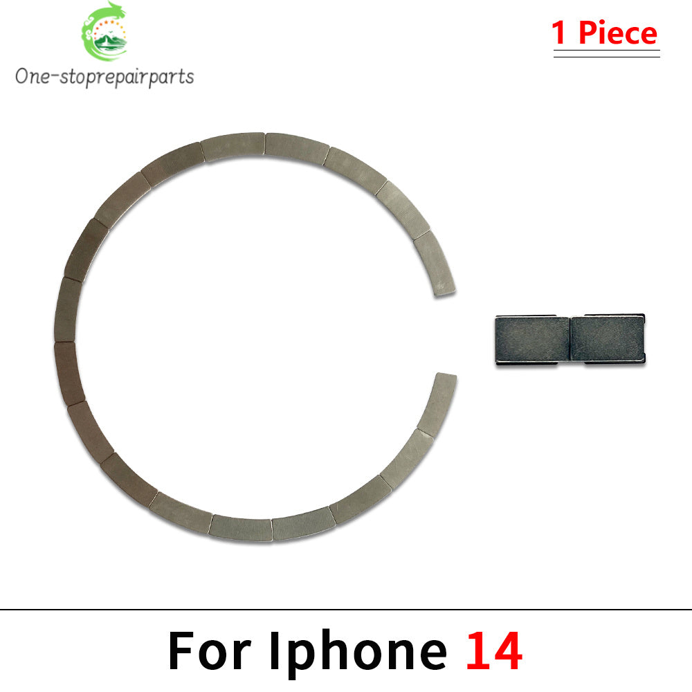 2Pcs, New Magnetic Metal Ring For iPhone 12 13 14 Pro Max Mini Plus Back Housing Glass Wireless Charging Magnet Repair iPhone phone repair parts