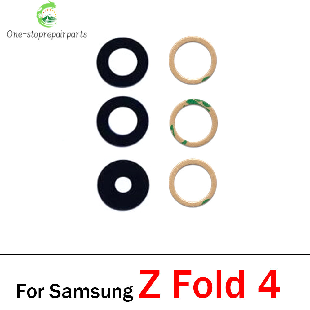 New Camera Glass For Samsung Z Flip 2 3 4 5 6 / Z Fold 2 3 4 5 6 5G Rear Back Camera glass Lens With Glue Adhesive Samsung phone repair parts