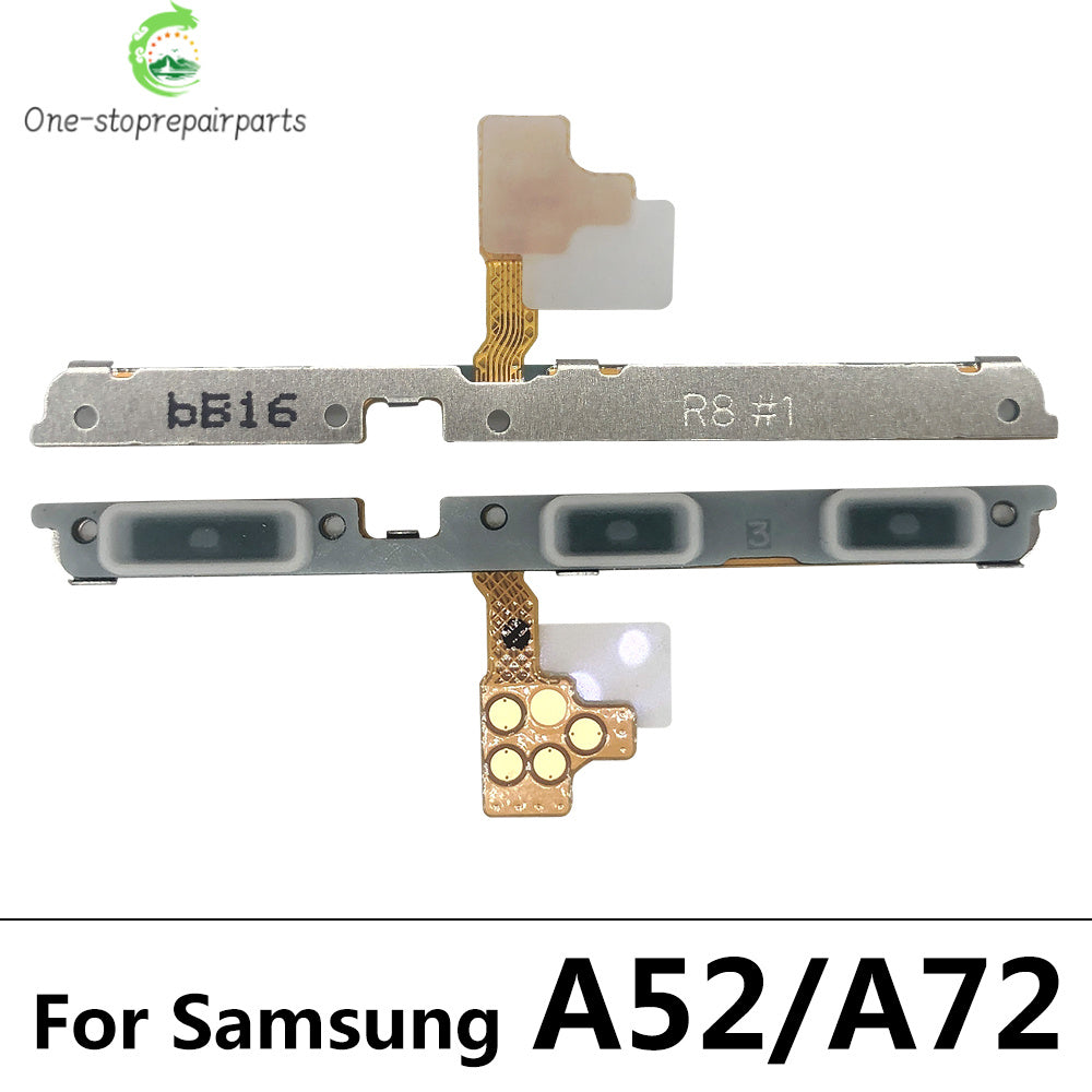 50Pcs, Power On Off Volume Side Button Key Flex Cable For Samsung A02 A02S A22 A32 A52 A72 A03s A03 A04 A04s A33 A53 A73 5G 4G Samsung phone repair parts