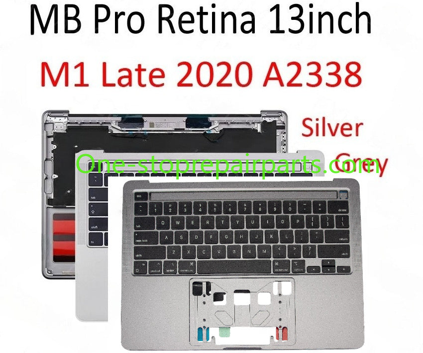 New Laptop A2338 Topcase for Macbook Pro 13.3'' M1 Top Case Palmrest with Keyboard US English UK Danish Spanish German Macbook repair parts