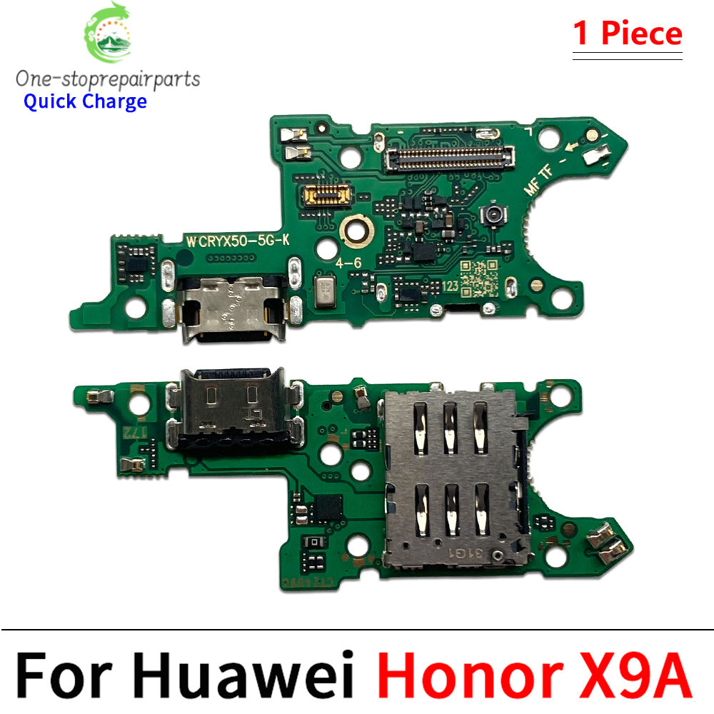 10Pcs, USB Charge Port Jack Dock Connector Charging Board Flex Cable For Huawei Honor X6 X6A X7 X7A X7B X8 X8A X8B X9A X9B 4G 5G Huawei phone repair parts