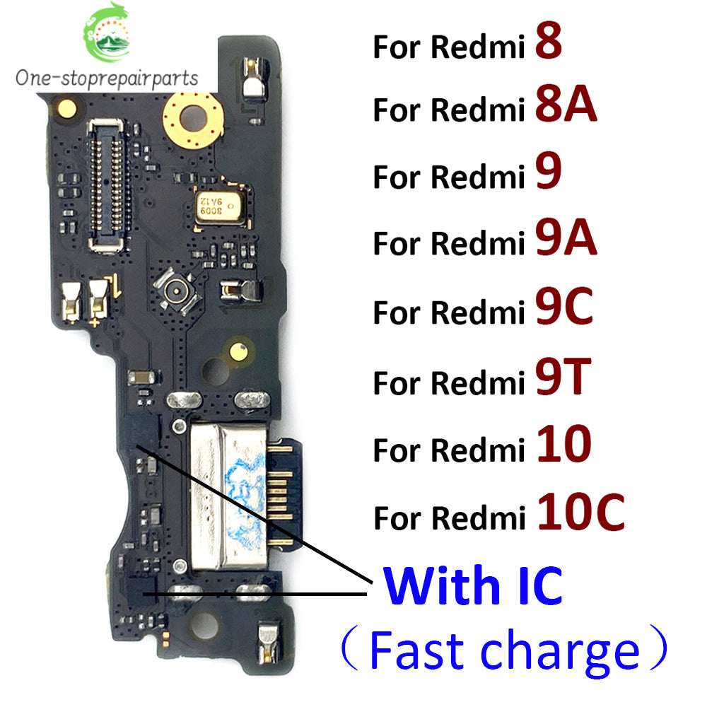 USB Charging Port Micro Dock Connector Board Flex Cable For Xiaomi Redmi 9 9C 9A 9T 8 8A 10 10A 10C Prime 12 12C 13 13C 4G 5G  Xiaomi  Xiao mi phone repair parts