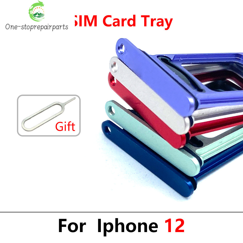 New For iPhone 12 Pro 12Pro Max Mini Dual SIM Card Tray Slot Holder Adapter Accessories iPhone phone repair parts