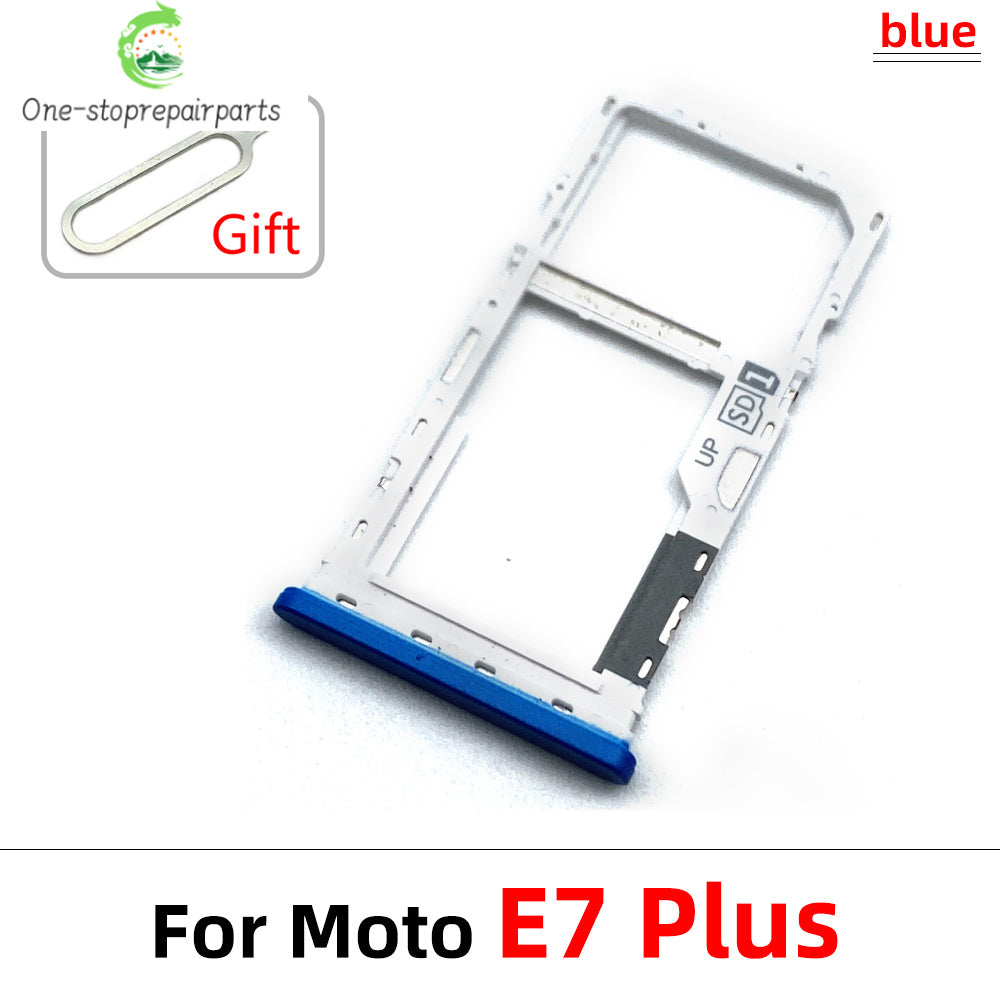 New SiM Tray For Moto E6 Play E6s E7 Plus E7i Power E20 E40 SIM Card Slot SD Card Tray Holder Adapter Motorola phone repair parts