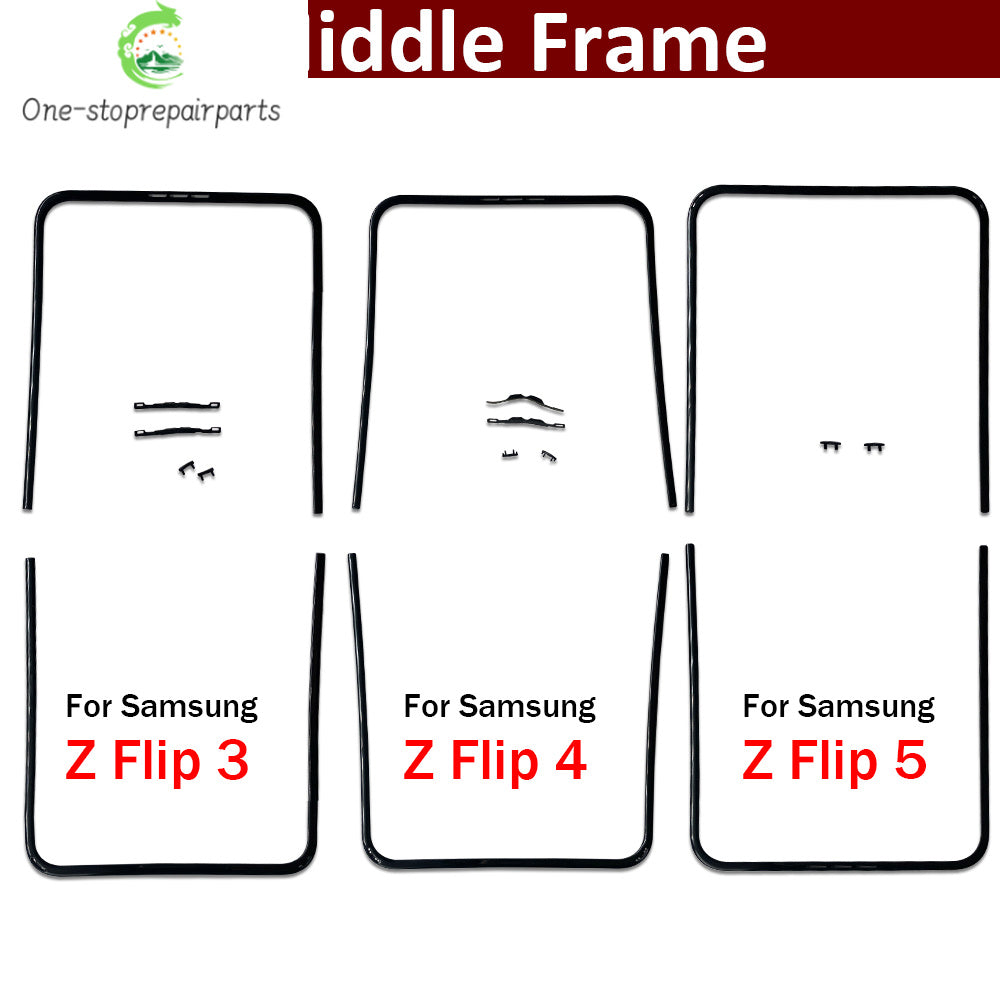 Front Screen Stand Middle Bezel Frame LCD Display Bracket Plastic Hoder For Samsung Z Flip 3 4 5 F731 F721 F711 Samsung phone repair parts