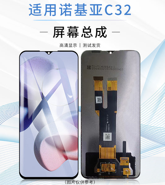 (Shipping fee not include)适用于诺基亚C32屏幕总成 Nokia C32 手机显示液晶内外玻璃屏