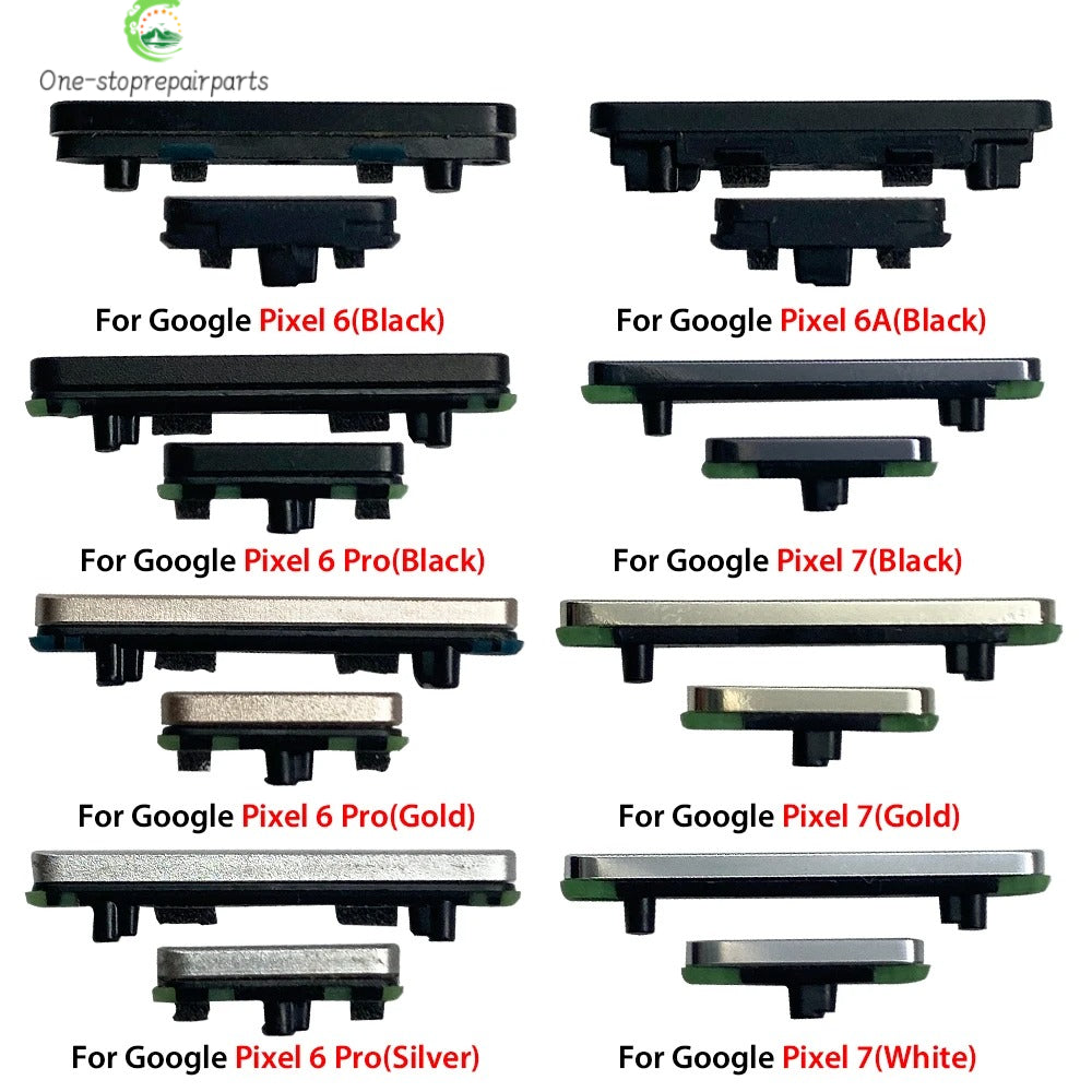 10Pcs/Lot, Volume Power Button Side Key For Google Pixel 6 / Pixel 6 Pro / Pixel 6A / Pixel 7 / Pixel 7 Pro / Pixel 7A Google Pixel phone repair parts