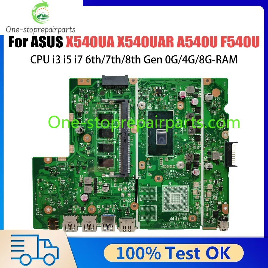 X540UA Laptop Motherboard For ASUS X540UAR X540UV A540U F540U X500U K540U X543U P540U R540U Mainbaord i3 i5 i7 0G/4G/8G-RAM ASUS laptop repair parts