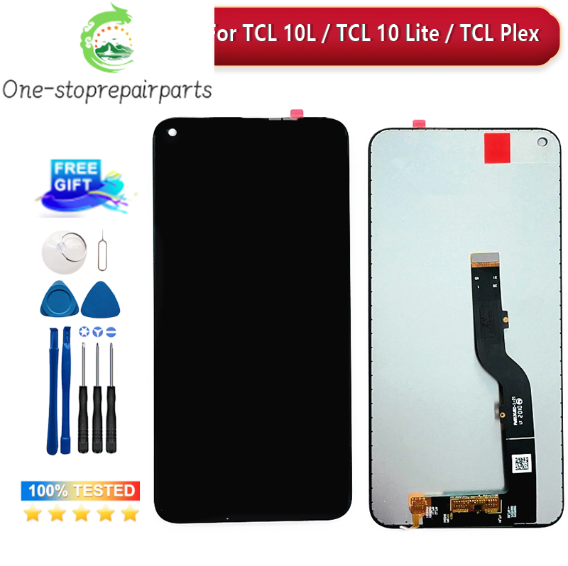 6.53" Original Tested Lcd For TCL 10L 10 Lite Plex T770H T770B LCD Display Touch Screen Replacement Digitizer TCL T780H LCD TCL phone repair parts