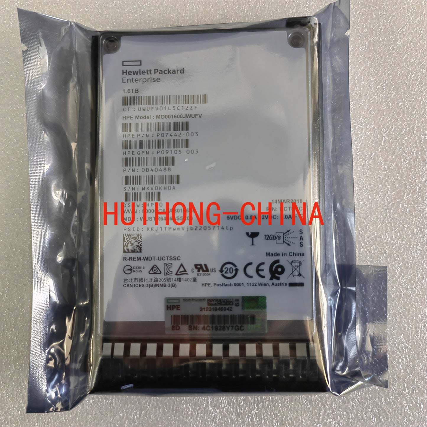 HP P09924-001 P09092-B21  1.6TB SAS 12GMU  HDD forhp