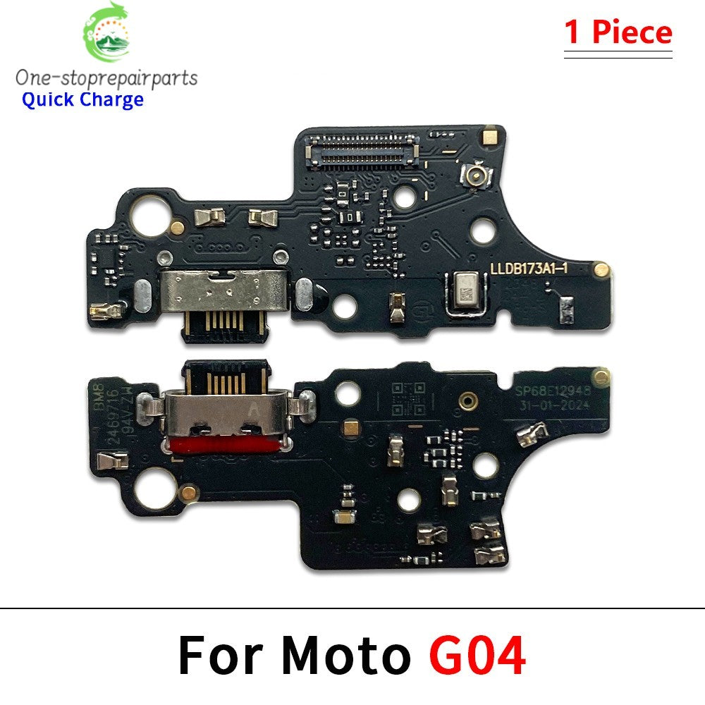USB Charging Port Dock Charger Connector Board Flex Cable For Moto G04 G04s E14 E32s G05 G15 G45 G85 G75 G Play Power 5G 2024 Motorola phone repair parts