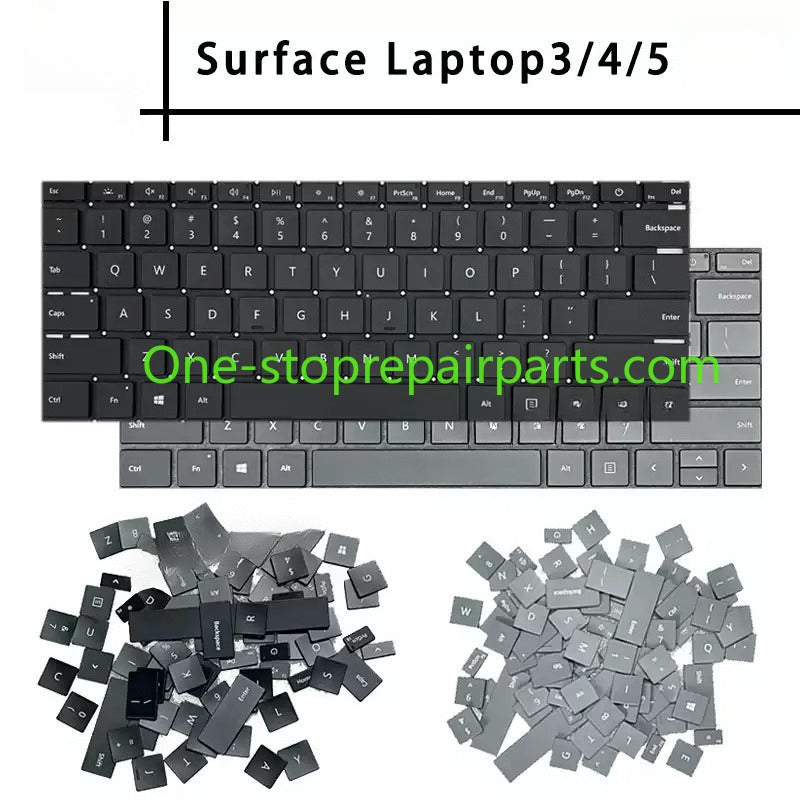 Genuine Microsoft surface laptop 3/4 replacement keycaps set  black silver blue gold gray US layout