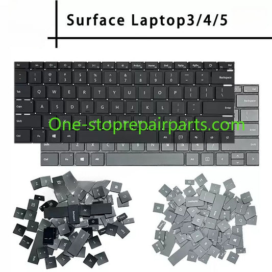 Genuine Microsoft surface laptop 3/4 replacement keycaps set  black silver blue gold gray US layout