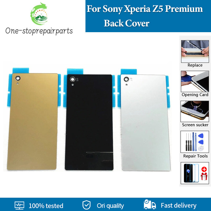 AAA+ Quality Back Battery Door Rear Housing For Sony Xperia Z5 Premium Back Cover Z5P E6853 SO-03H Back Case Lid Replacement Sony phone repair parts