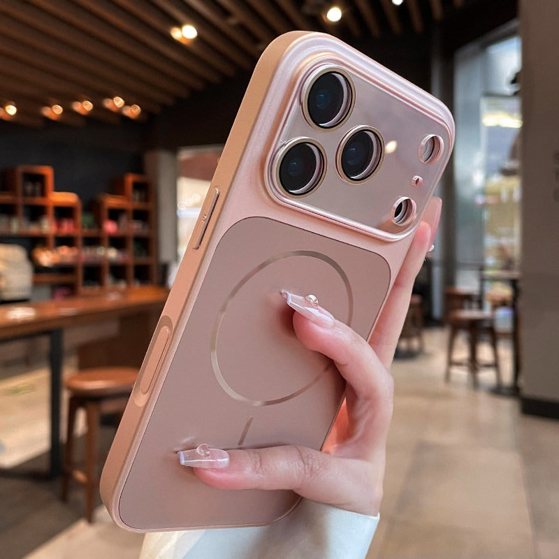 Streamer magnetic suction For iPhone 18promax mobile phone case New iPhone17 new color matte texture Strong magnetic adsorption 16pro with lens film All-inclusive 15 men's and women's cases Phone Accessories