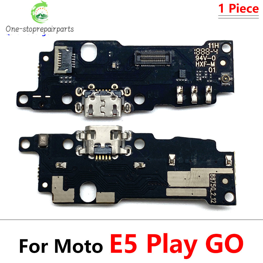 10Pcs, USB Charging Board Connector Port Dock Flex Cable For Moto E20 E30 E22 E13 E14 E32 E5 E6 E6s E6i E7i E7 Plus Power Play Motorola phone repair parts