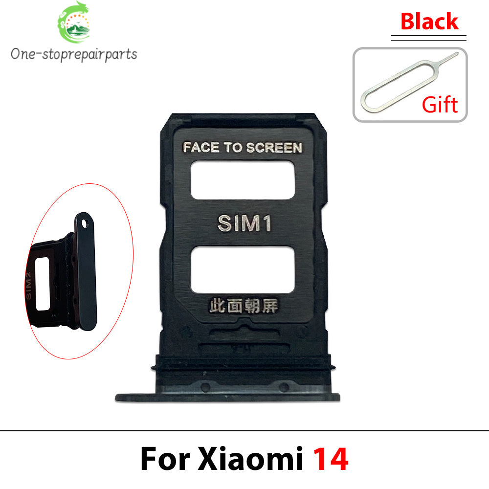 10Pcs/Lot, Micro Nano SIM Card Holder Tray Slot Holder Adapter Socket For Xiaomi Mi 14 14T 15 15T Pro Ultra  Xiaomi  Xiao mi phone repair parts