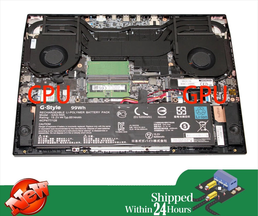 Laptop CPU GPU Cooling Fan DC12V 0.6A 4-Pin for Gigabyte Aorus 15 BSF 9MF X5LF RTX 4070 Gigabyte laptop repair parts
