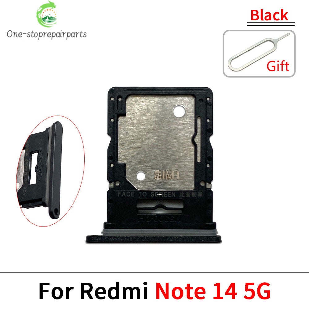 New SIM Card Slot SD Card Tray Holder Adapter For Xiaomi Redmi Note 14 Pro Plus 4G 5G  Xiaomi  Xiao mi phone repair parts