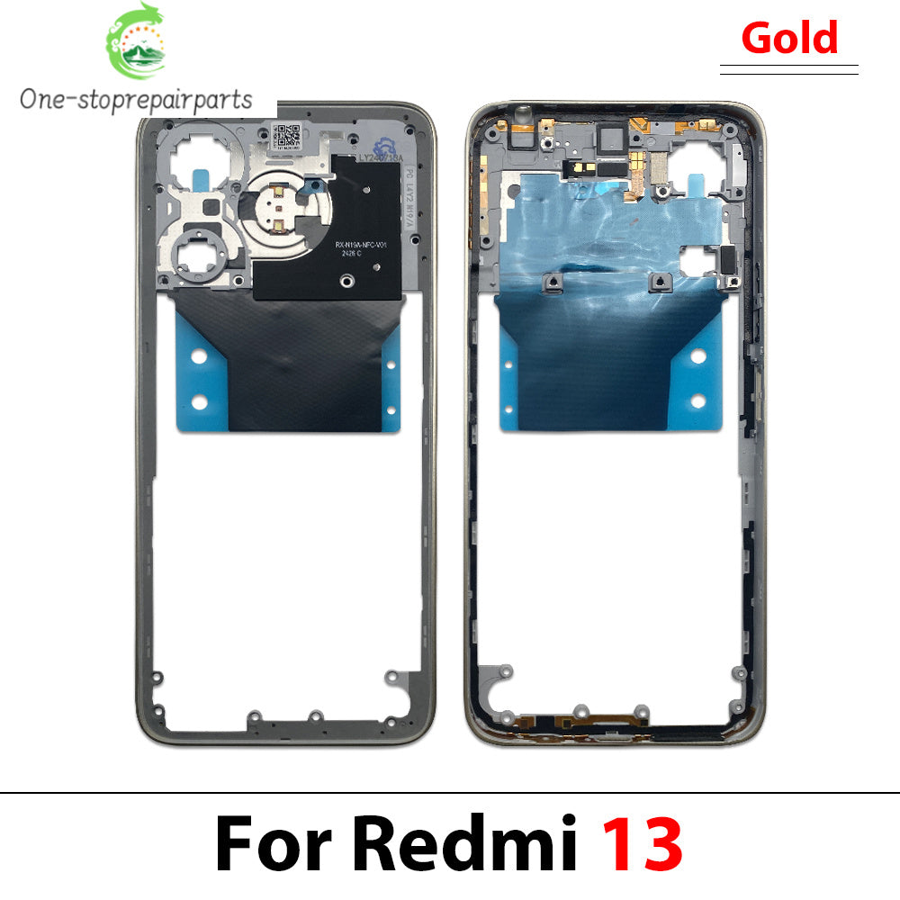 New Middle Frame For Xiaomi Redmi 12 13 13C 14C 4G 5G Door Housing Bezel Repair Parts Xiaomi  Xiao mi phone repair parts