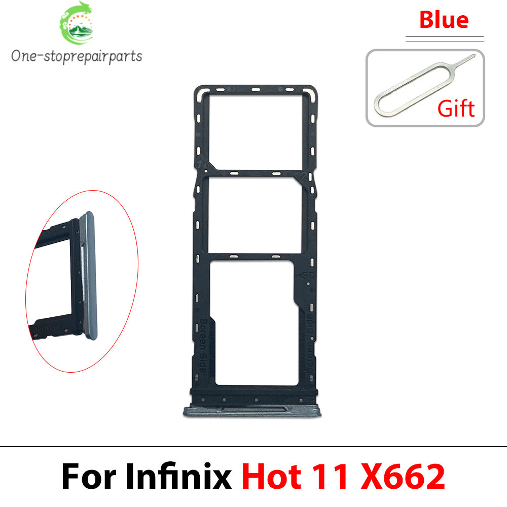 Micro Nano SIM Card Holder Tray Slot Holder Adapter Socket For infinix Hot 8 9 10 10i 11 20 20i 30 30i 40 Pro Lite Play 4G 5G  infinix phone repair parts