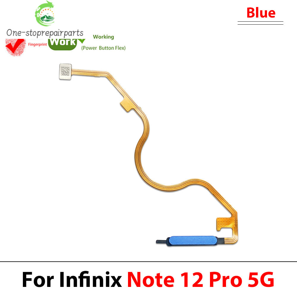 Fingerprint Home Button Fingerprint Menu Return Key Recognition Sensor Flex Cable For infinix Note 10 12 Pro 4G 5G  infinix phone repair parts