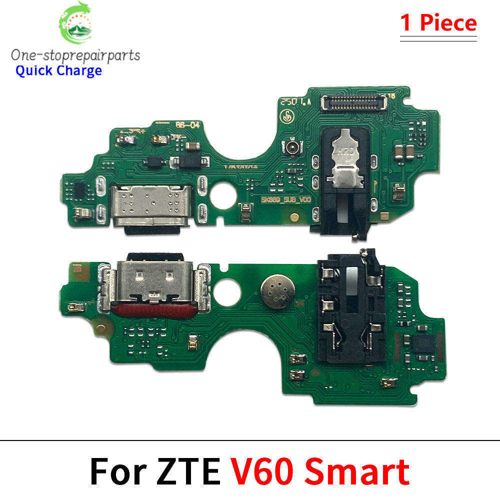 USB Charger Charging Dock Port Connector Flex Cable For ZTE V10 V30 V40 V50 V40s V41 V60 Vita Smart Design Axon 40 50 60 Lite ZTE phone repair parts