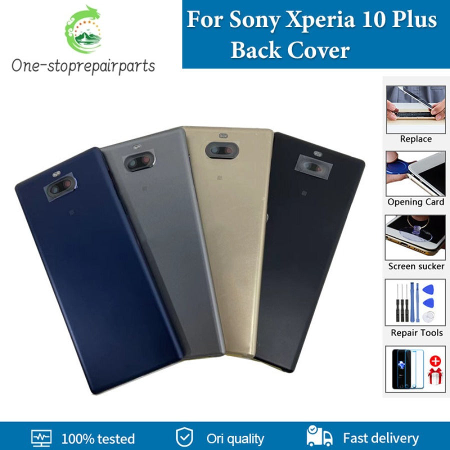 Original Back Battery Cover For Sony Xperia 10 Plus Back Cover I3213 I4213 I4293 I3223 Rear Door Replacement Parts Housing Case Sony phone repair parts