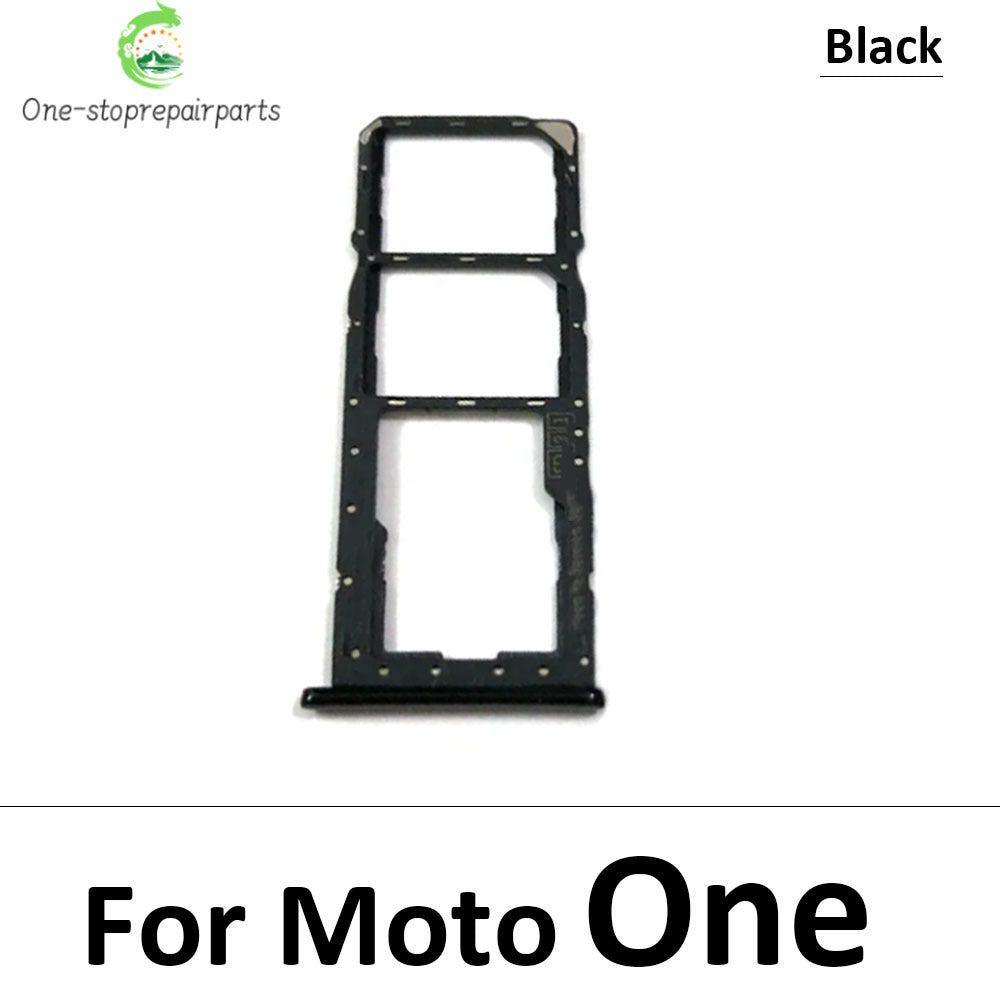 New SiM Tray For Motorola Moto One Macro Action Zoom Hyper Fusion Plus SIM Card Slot SD Card Tray Holder Adapter Motorola phone repair parts