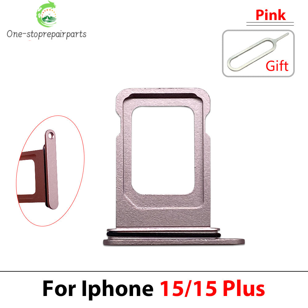 Dual SIM Single SIM Card Tray Slot Holder Adapter Accessories For iPhone 15 Pro Max Plus iPhone phone repair parts